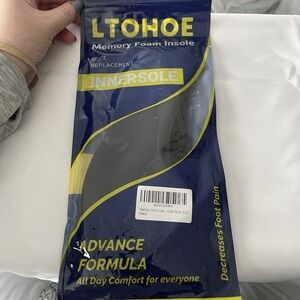 LTOHOE Black Memory Foam Insole Shoe Insert Women's Size 6.5 NEW